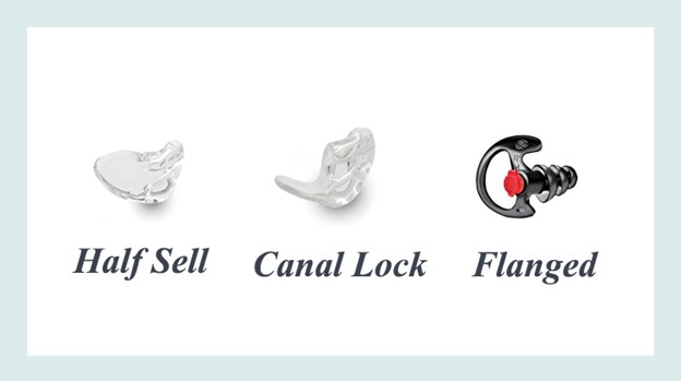 earmold-samples انواع قالب سمعک - معرفی سه مدل